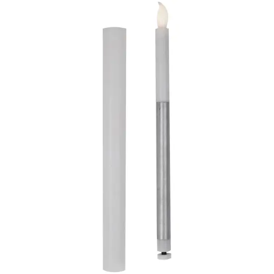 Northlight Set of 4 Solid White LED Flameless Flickering Wax Taper Candles 9.5" {6}