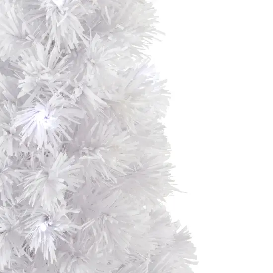 Northlight Pre-Lit Medium Color Changing Fiber Optic Artificial Christmas Tree - 3' - White {5}