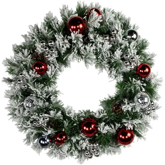 Northlight Shatterproof Ball Ornament Christmas Pick - 6.75" - Silver {5}
