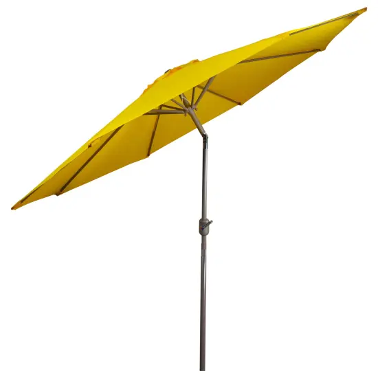Northlight 9ft Outdoor Patio Market Umbrella with Hand Crank and Tilt, Yellow {7}