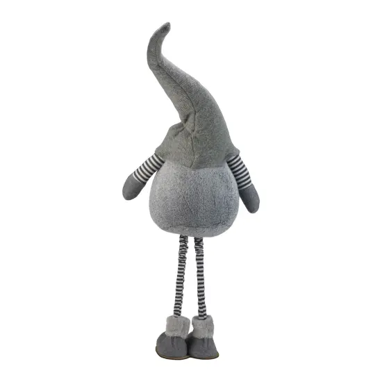 Northlight Chubby Adjustable Height Smirking Gnome - 42" - Gray and White {5}