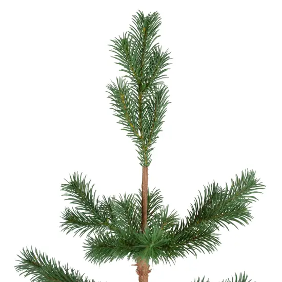 Northlight Real Touch&trade;️ Ponderosa Pine Medium Artificial Christmas Tree with Jute Base &ndash; Unlit - 3' Green {5}