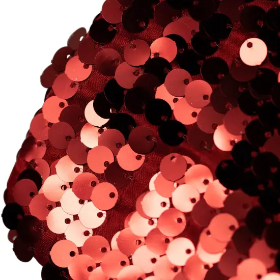 Northlight 19" Shiny Metallic Red Sequined Christmas Stocking with Velveteen Cuff {5}