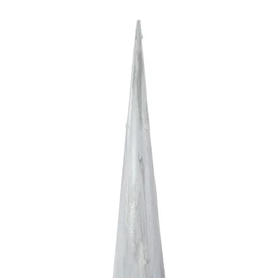 Northlight Marbled Cone Christmas Tree - 30" - White and Gray {5}