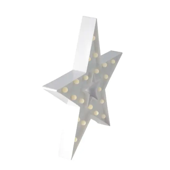 Northlight 15" White Star LED Marquee Wall Sign {5}