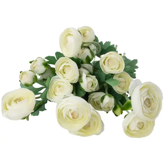 Northlight Real Touch™ Cream Ranunculus Artificial Floral Sprays, Set of 6 - 21" White {6}