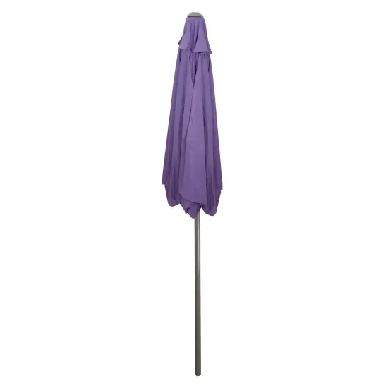 Northlight 7.5ft Outdoor Patio Market Umbrella with Hand Crank, Purple {5}