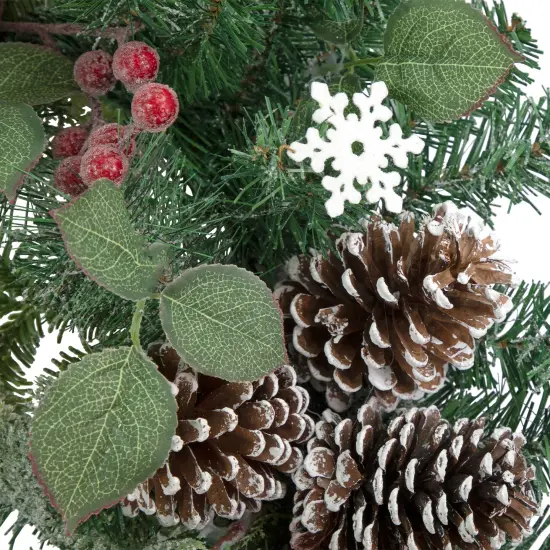 Northlight Red Bells and Mixed Foliage Artificial Christmas Wreath, 30-Inch, Unlit {5}