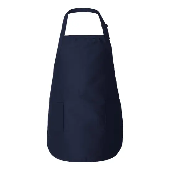 Q-Tees&reg; Full-Length Apron with Pockets Black {5}