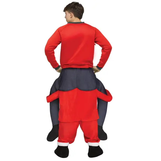 Fun World Carry Me Santa Adult 3D Character Pants Christmas Costume - Standard Red {3}