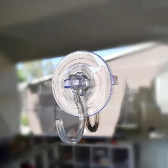 Simple Living 4" Clear Large Suction Cup Christmas Wreath Hook {4}