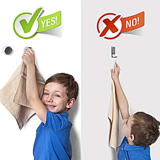 KAIYING Kitchen Towel Hooks Round Self Adhesive Dish Towel Holder Wall Mount Hand Towel Hook Tea Towel Rack Hanger for Cabinet Door (3Pcs_Grey) {5}