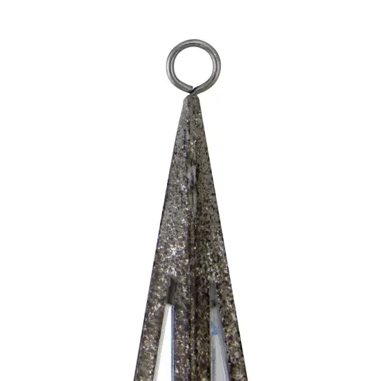 Northlight 11" White and Silver Mirrored 5-Point Star Christmas Ornament {4}