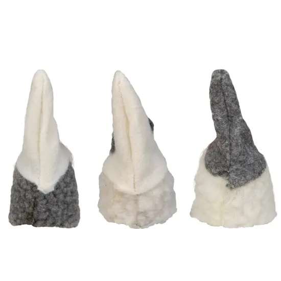Northlight Christmas Gnomes Heads - 3.75" - Gray and Cream - Set of 3 {4}