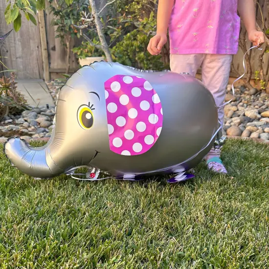 Wrapables Walking Animal Pet Balloon (Set of 3) Gray Elephant {2}