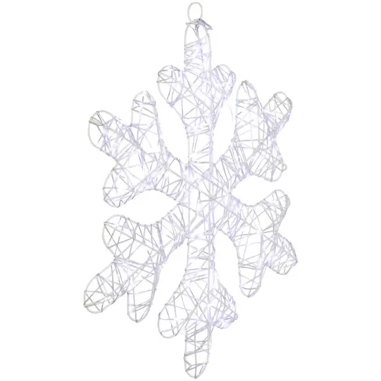 Northlight LED Lighted Twinkle Snowflake Outdoor Christmas Decoration - 23.5" - Cool White {5}