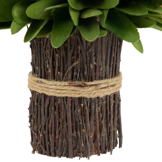 Northlight 9" Tan Poppy Wooden Flowers Standing Bouquet Bundle Green {7}