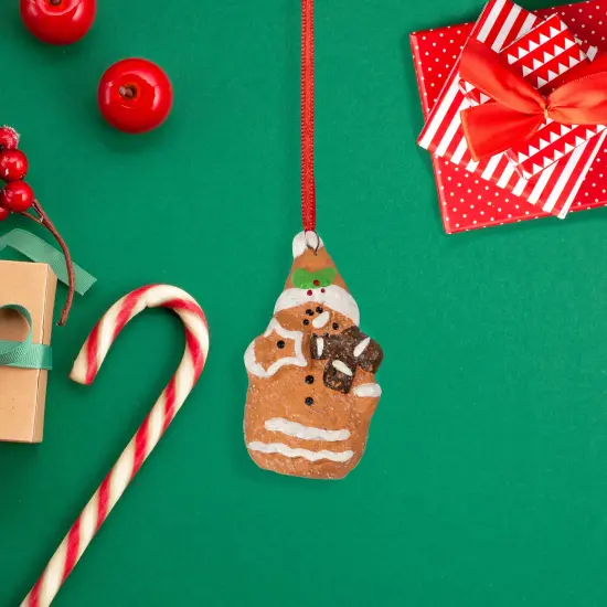 Northlight Gingerbread Snowman with Star Christmas Ornament - 2.75" Brown {4}