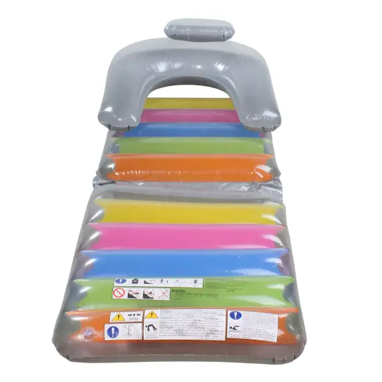 Pool Central Inflatable Gray Folding Swimming Pool Chaise Lounge, 75-Inch {4}