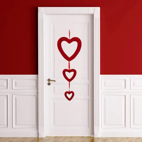Northlight Heart Trio Valentine's Day Wall Decoration - 34" - Red {3}