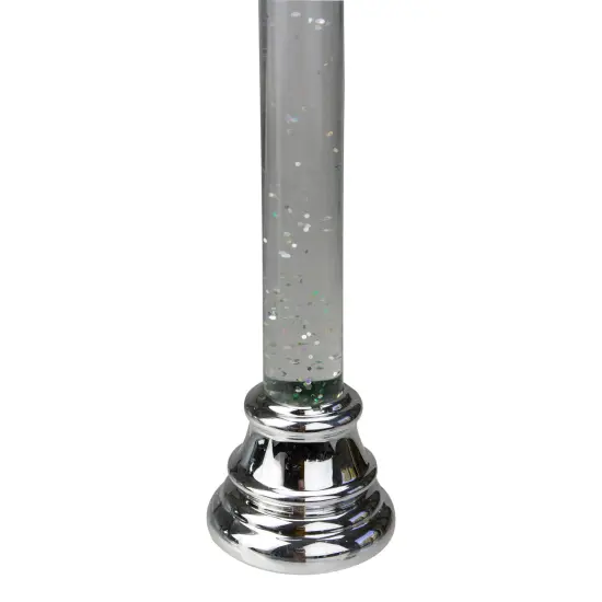 Northlight LED Glittered Flameless Christmas Candle - 9.25" Clear {4}
