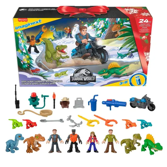 Jurassic World Toys Imaginext Jurassic World Advent Calendar, Christmas Gift of 25 Dinosaur {1}