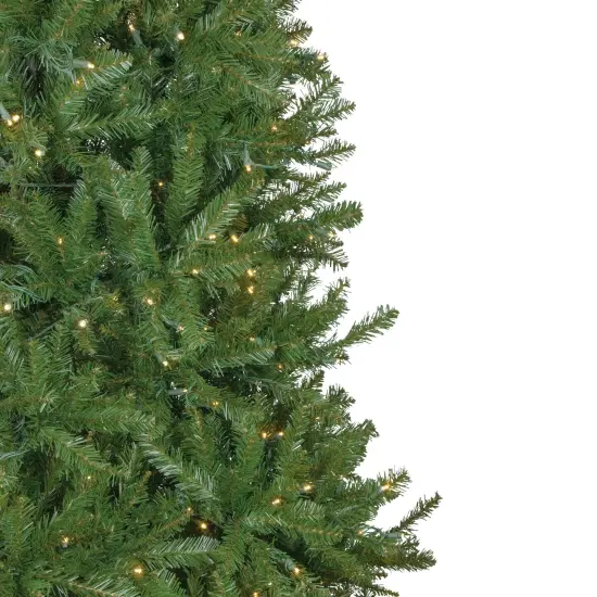 Northlight 7.5' Pre-Lit Rockwood Pine Artificial Christmas Tree, Clear LED Lights Green {4}