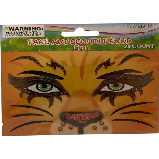 Face Art Tiger Gems And Face Stickers Costume Accessory {1}