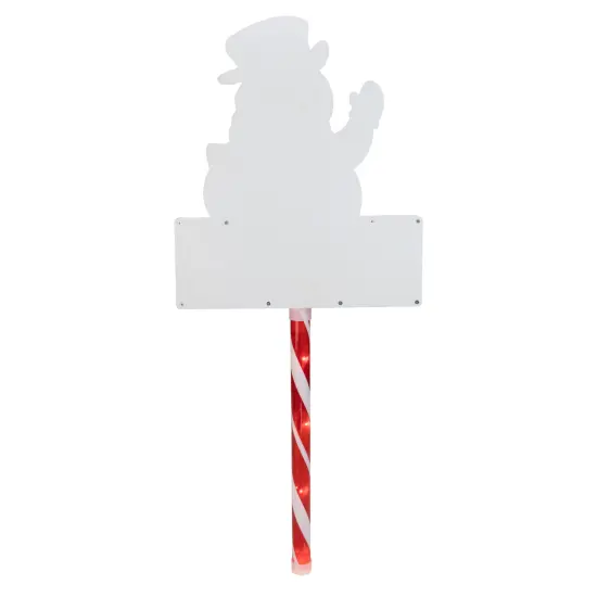 Northlight 28.5" Lighted Snowman 'LET IT SNOW' Christmas Lawn Stake - Clear Lights Blue {5}