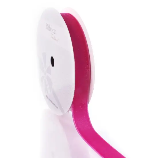 1" Velvet Ribbon (5yd & 25yd Spool Lengths) Fuchsia {1}