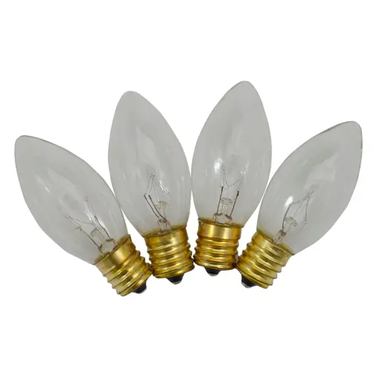 Northlight Pack of 4 Clear C9 Transparent Christmas Replacement Bulbs {4}