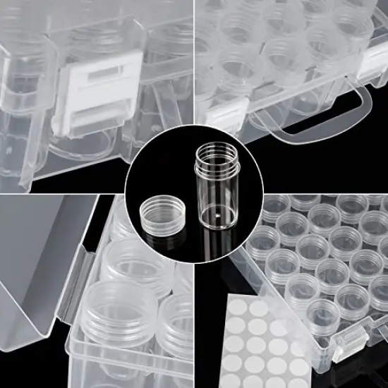 30 Slots Diamond Painting Storage Containers, Bead Organizer Box, Bead Storage Containers Plastic Diamond Painting Art Accessories Boxes Small Clear Embroidery Box for Craft Beads Rhinestones (1 Pack) {2}