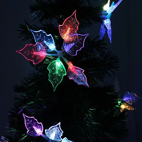 DAK 3' Pre-Lit Medium Fiber Optic Floral Artificial Christmas Tree - Multi-Color Lights {6}