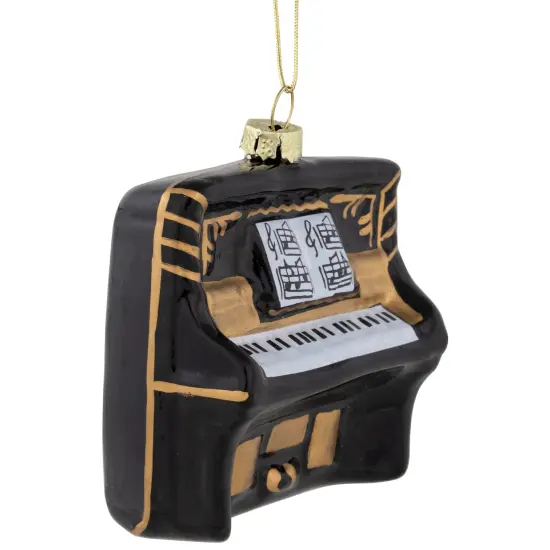 Northlight 3" Black and Gold Organ Glass Christmas Ornament {4}