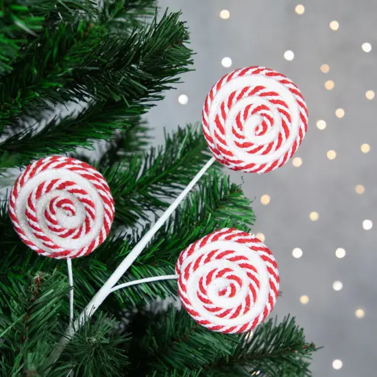 Northlight 17" Candy Cane Lollipops Decorative Christmas Spray Red {3}