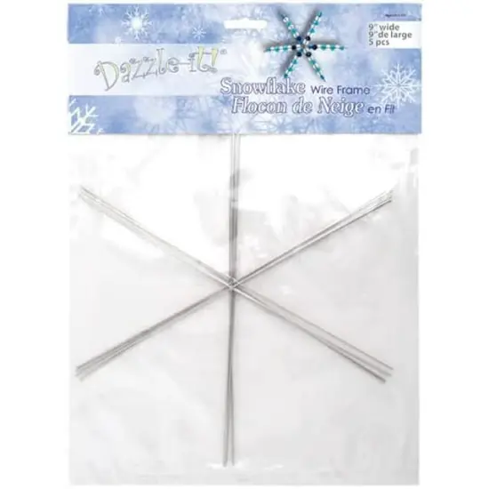 John Bead 9" Snowflake Ornaments Wire Frames, 5pcs {6}