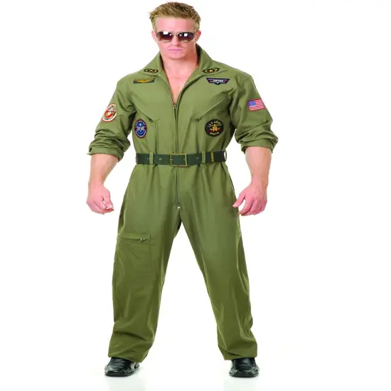 Adult Men's Top Gun Wing Man Fighter Pilot Ace Costume {1}