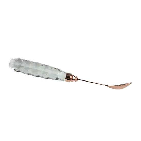 Wild Eye 9.5" Clear and Rose Gold Stainless Steel Mixing Cocktail Bar Spoon {4}