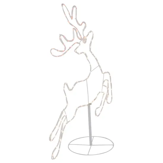Northlight 36" Lighted Running Reindeer Silhouette Outdoor Christmas Decor White {7}