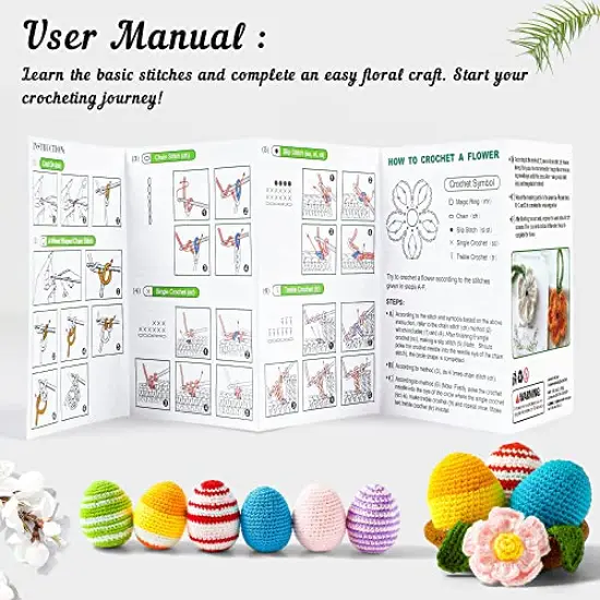 20 Large Acrylic Yarn Skeins-105 PCS Crochet Kit with Hooks Yarn Set, Premium Bundle Includes 2000 Yards Yarn Balls, Needles, Accessories, Ideal Starter Pack for Kids Adults Beginner Professionals {5}