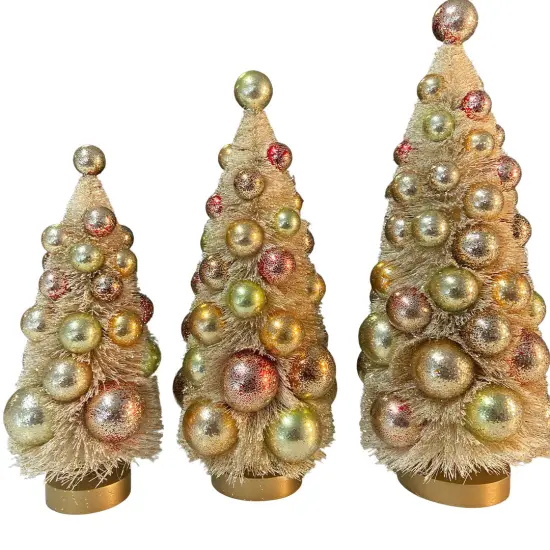 Fall Polka Dot Bottle Brush Trees - Set of 3 {2}