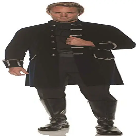 Men's Navy Frock Coat Costume Jacket {1}