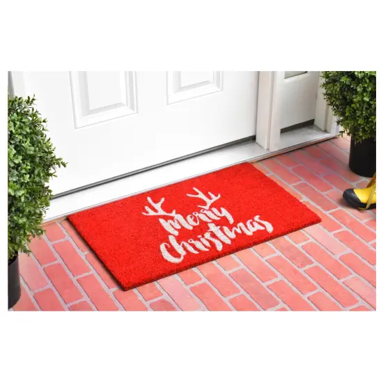 Christmas Antlers Doormat {5}