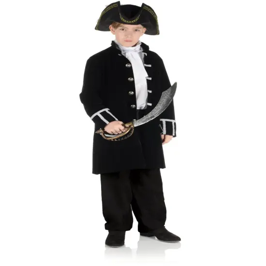 Child's Victorian Steampunk Black Frock Coat Costume {1}