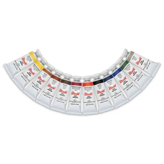 Utrecht Artists' Watercolor Paint - Set of 12, Portrait Colors, 14 ml tubes {2}