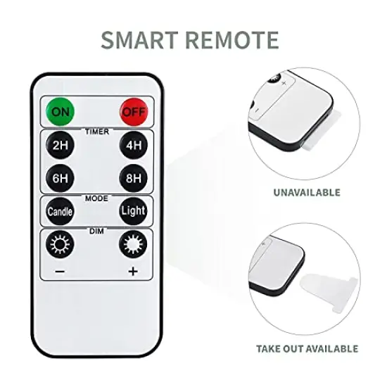 3 Pack Flameless Led Candles Flickering, Battery Operated Candles with Timer Remote, Glass Effect Candles Warm Color Moving Flame Light for Festival Wedding Home Halloween Decor, Black2 {6}