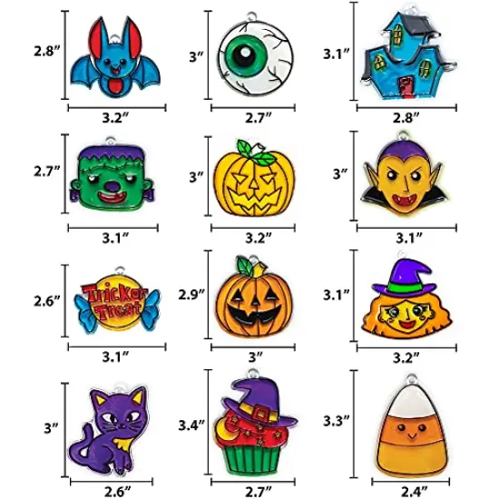 Made By Me Create Your Own Halloween Window Art, DIY Suncatcher Kit and Clings, Great Staycation or Sleepover Activity, Fun Group Activity, Arts and Crafts Set for Kids Ages 6, 7, 8, 9 {4}