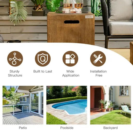 16" Outdoor Hideaway Table Cover for Standard 20 LBS Propane Tank-B {3}