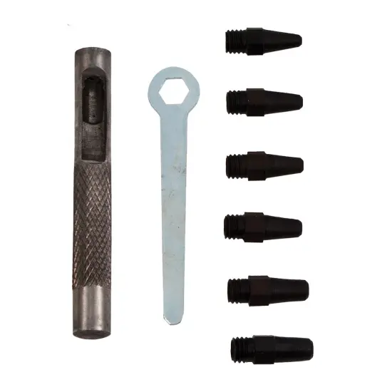 Realeather(R) Crafts Mini Punch Set-2mm, 2.5mm, 2.8mm, 3.2mm, 4mm & 4.8mm {2}