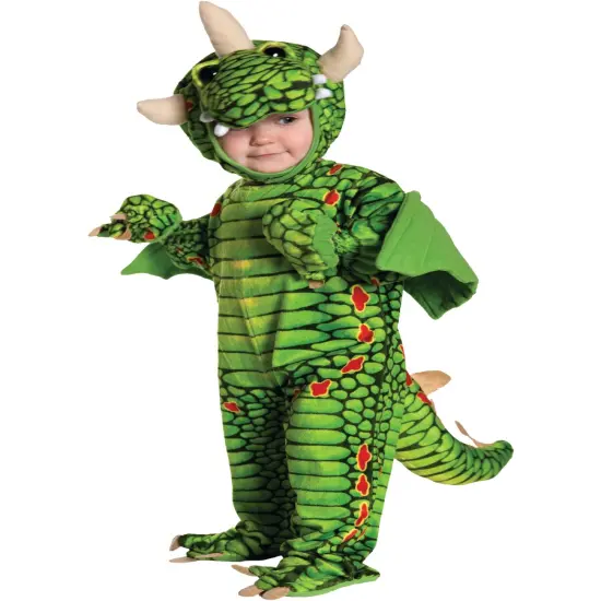 Mythical Winged Horn Green Dragon Toddler Costume {1}